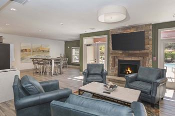 Well appointed and modernized “peak” clubhouse with welcoming fireplace